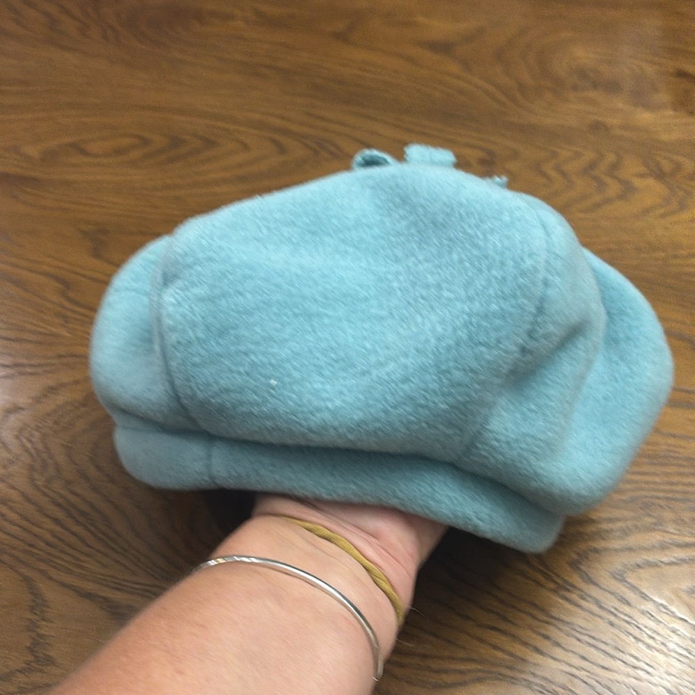 SUTTLES & Seawinds Blue Fleece Beret Style Hat - Picture 2 of 6